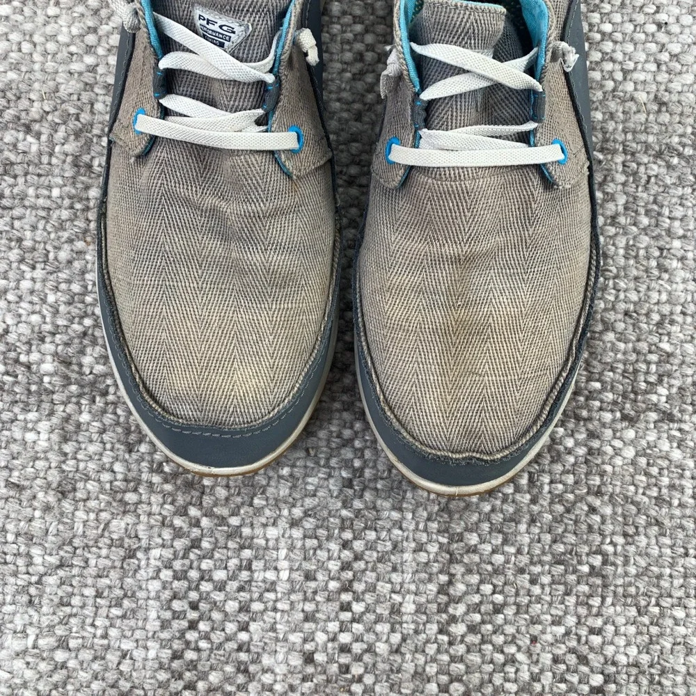 Columbia PFG Bahama Vent Boat Shoes Mens 12 Grey Blue BM0099-053